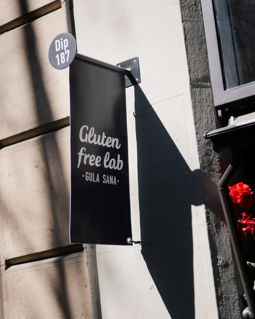 Rótulo de Gula Sana Gluten Free Lab en Carrer de la Diputació 187